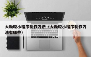 姜堰大颗粒小程序制作方法（大颗粒小程序制作方法有哪些）